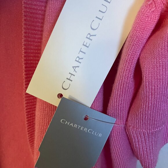 Charter Club Pink Women's Cardigan Size Large - Picture 2 of 5